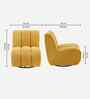 Eroomy Boucle Slipper Chair In Yellow Colour