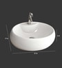 Eros Table Top White Ceramic Wash Basin (Model: Florila-TT)