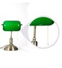 Green Shade Study Lamp with Metal Base