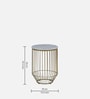 Ertil Metal End Table with Porcelain Top