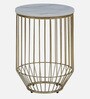 Ertil Metal End Table with Porcelain Top