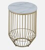 Ertil Metal End Table with Porcelain Top