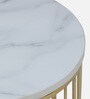 Ertil Metal End Table with Porcelain Top