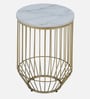 Ertil Metal End Table with Porcelain Top