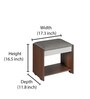 Erwin Dressing Table with Stool in Walnut & White Finish