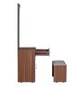 Erwin Dressing Table with Stool in Walnut & White Finish