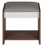 Erwin Dressing Table with Stool in Walnut & White Finish