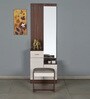 Erwin Dressing Table with Stool in Walnut & White Finish
