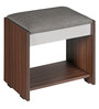 Erwin Dressing Table with Stool in Walnut & White Finish