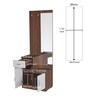 Erwin Dressing Table with Stool in Walnut & White Finish