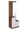 Erwin Dressing Table with Stool in Walnut & White Finish