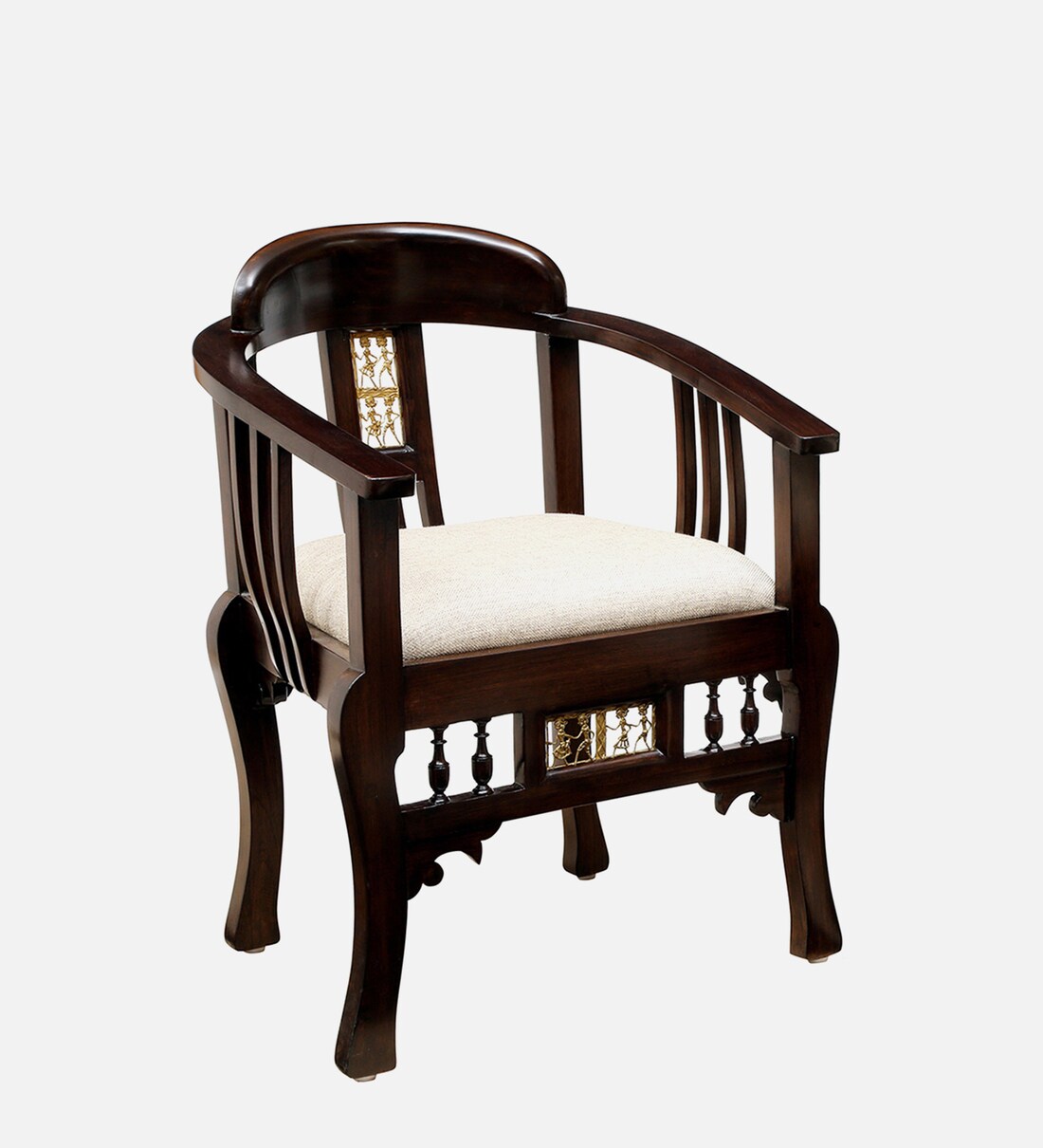 Buy Espa Teak Wood Arm Chair in Walnut Colour at 33% OFF by
