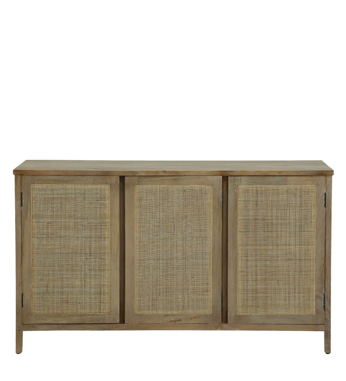 Buy Essex Solid Wood Sideboard with Cane Work in Heritage White Finish