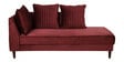 Espino Velvet LHS Sectional Sofa (3 + Lounger) In Wine Red Colour