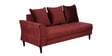 Espino Velvet LHS Sectional Sofa (3 + Lounger) In Wine Red Colour