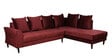 Espino Velvet LHS Sectional Sofa (3 + Lounger) In Wine Red Colour