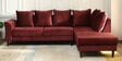 Espino Velvet LHS Sectional Sofa (3 + Lounger) In Wine Red Colour