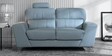 Esteban Half Leather 2 Seater Sofa In Grey Colour