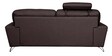Esteban Half Leather 3 Seater Sofa In Brown Colour