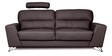 Esteban Half Leather 3 Seater Sofa In Brown Colour
