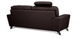 Esteban Half Leather 3 Seater Sofa In Brown Colour
