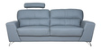 Esteban Half Leather 3 Seater Sofa In Grey Colour