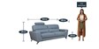 Esteban Half Leather 3 Seater Sofa In Grey Colour