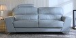 Esteban Half Leather 3 Seater Sofa In Grey Colour