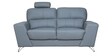 Esteban Half Leather 2 Seater Sofa In Grey Colour