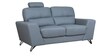 Esteban Half Leather 2 Seater Sofa In Grey Colour