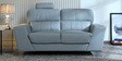 Esteban Half Leather 2 Seater Sofa In Grey Colour