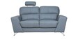 Esteban Half Leather 2 Seater Sofa In Grey Colour