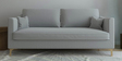 Esteban Velvet 3 Seater Sofa in Cool Grey Colour