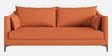 Esteban Velvet 3 Seater Sofa In Rust Colour