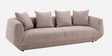 Estelle 3 Seater Sofa In Brown Finish