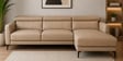 Estonia Half Leather LHS Sectional Sofa (3+ Lounger) in Exotica Oyster Beige colour