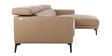 Estonia Half Leather LHS Sectional Sofa (3+ Lounger) in Exotica Oyster Beige colour