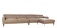 Estonia Half Leather LHS Sectional Sofa (4+ Lounger) in Exotica Oyster Beige colour