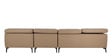 Estonia Half Leather LHS Sectional Sofa (4+ Lounger) in Exotica Oyster Beige colour