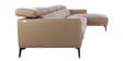 Estonia Half Leather LHS Sectional Sofa (4+ Lounger) in Exotica Oyster Beige colour