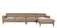 Estonia Half Leather LHS Sectional Sofa (4+ Lounger) in Exotica Oyster Beige colour