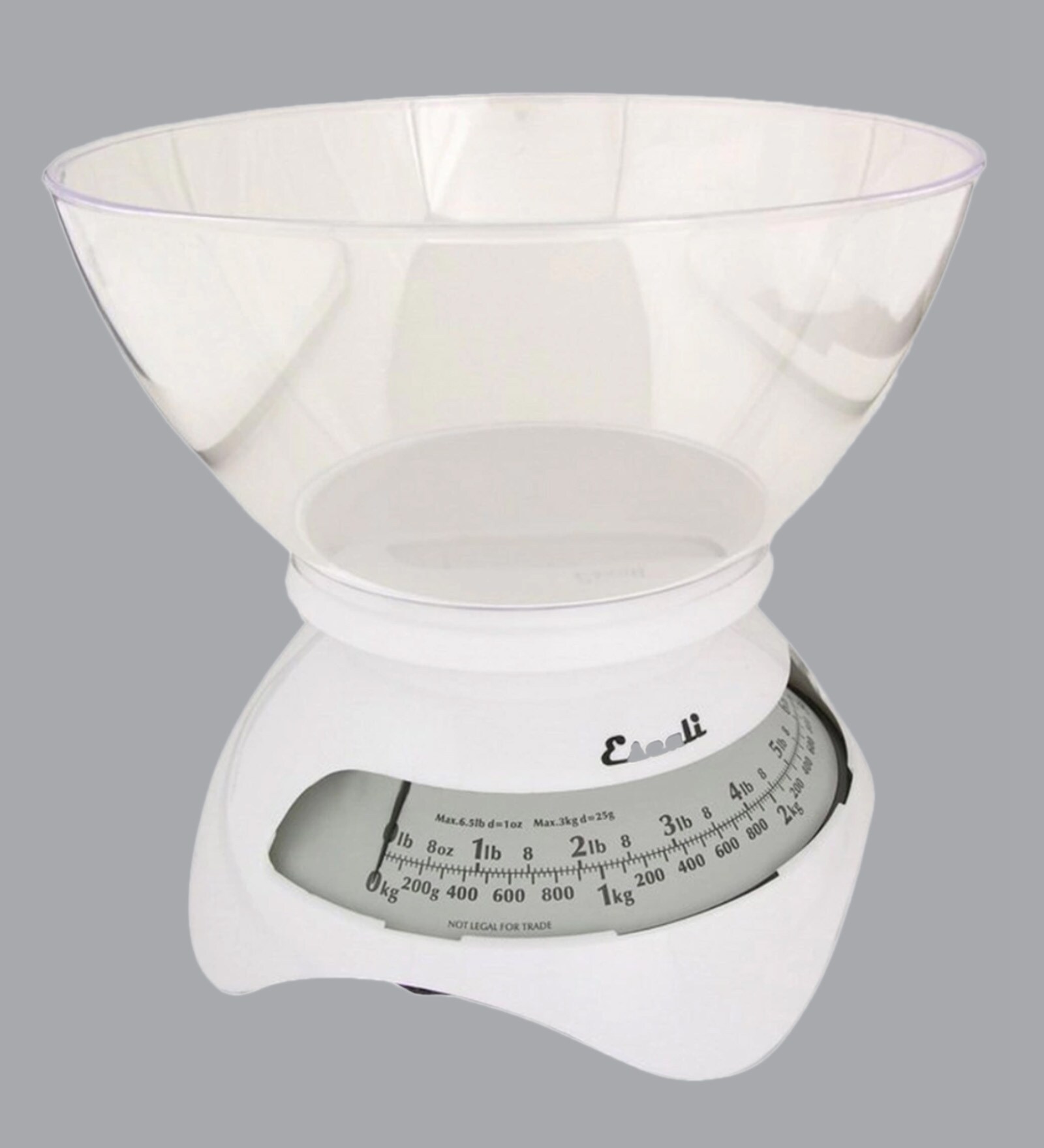Escali Estilo Spring White Plastic Kitchen Scale