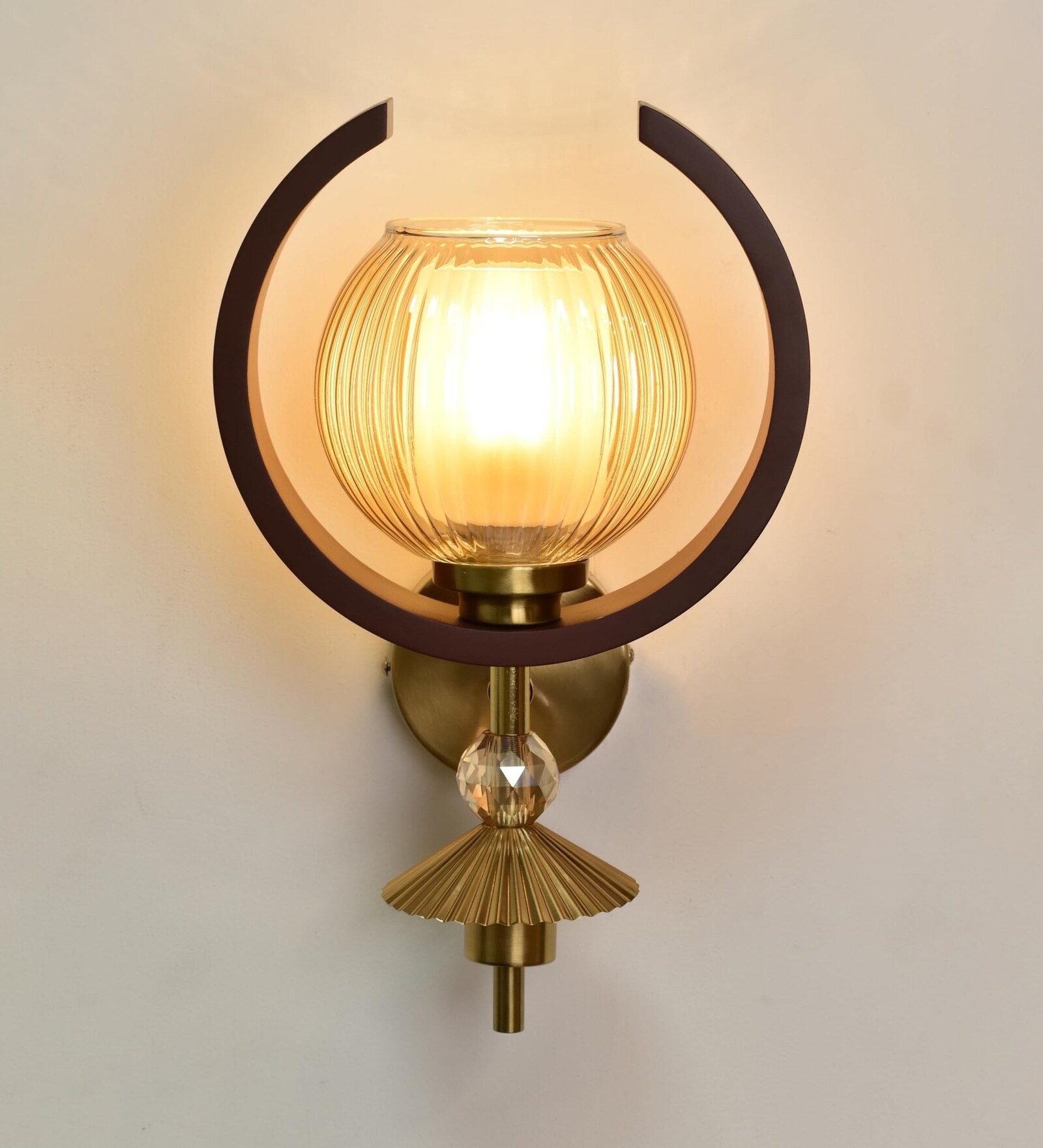 Escubic Modern LED Wall Light | Metal Body with Elegant Wooden Finish | 3 Color Modes (Warm, Cool, Natural) | Stylish Wall Sconce for Bedroom, Living Room & Hallway | 1 Year Warranty