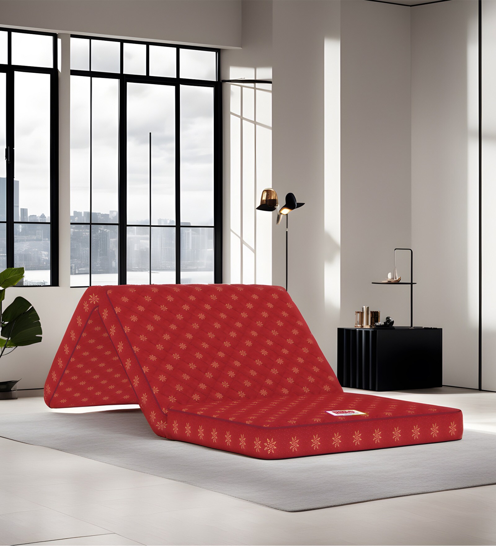 Essentio 3 Fold Travel Bed 4 Inch PU Foam Single Size Folding Mattress