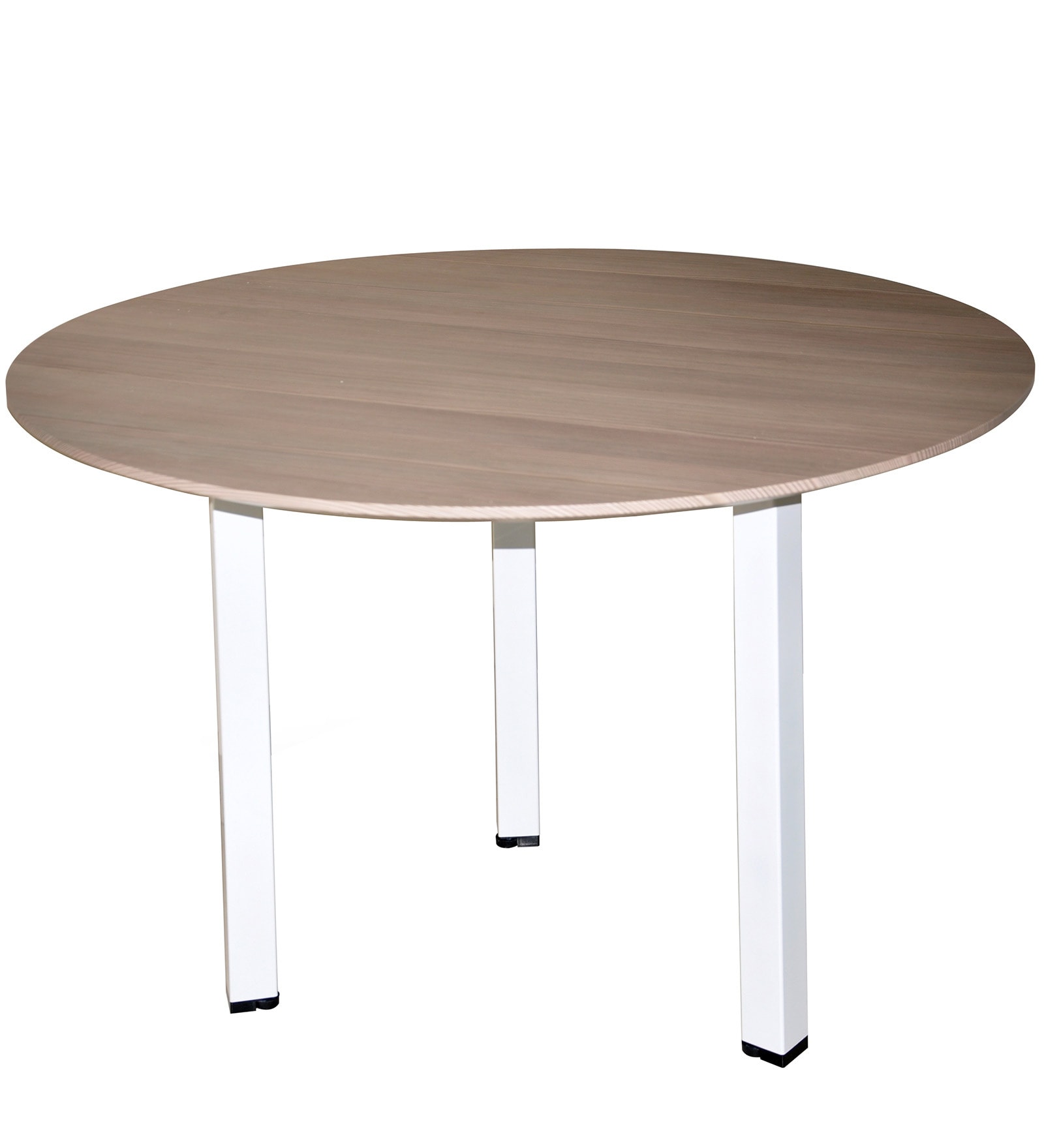Buy Estilo Round Discussion Table in White & Walnut Colour by Spacewood ...