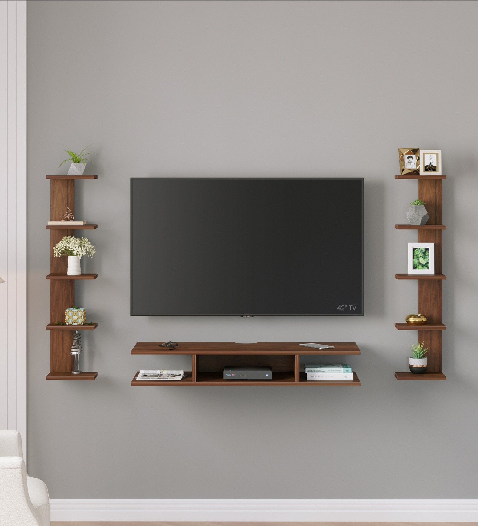 Estoye TV units In Brown Maple Colour Estoye TV units In Brown Maple Colour