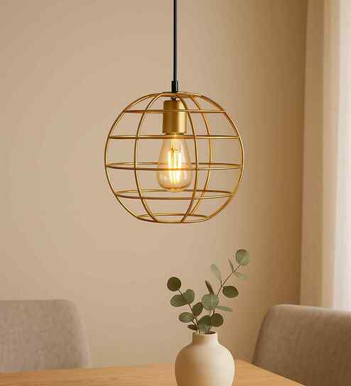 Estelle Gold Metal Hanging Light