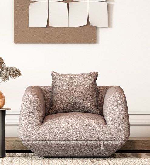 Estelle 1 Seater Sofa In Brown Finish