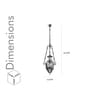 Escala Glass and Brass Pendant Light