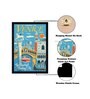 Escape Atticus Multicolour Textured Paper Framed Art Print